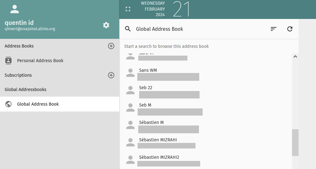 Global Address Book